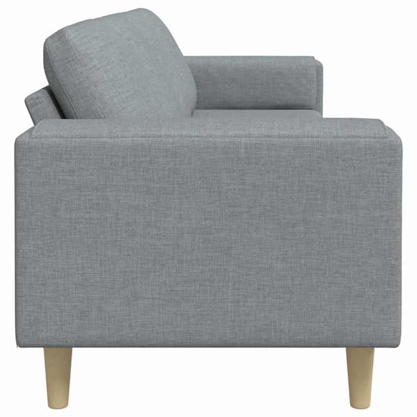 vidaXL Vardagsrumsoffa Ljusgrå 250 x 77 x 76 cm Polyester Ljusgrå