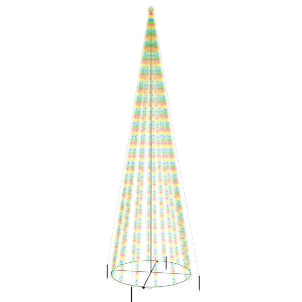 vidaXL Julgranskon färgglad 1134 lysdioder 230x800 cm Flerfärgsdesign