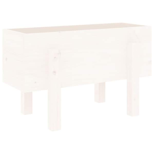 vidaXL Odlingslåda 62x30x38 cm vit massiv furu Vit