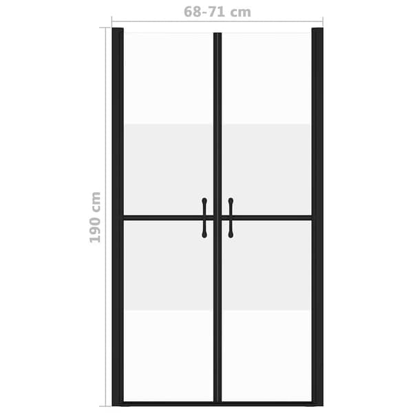 vidaXL Duschdörr halvfrostad ESG (68-71)x190 cm