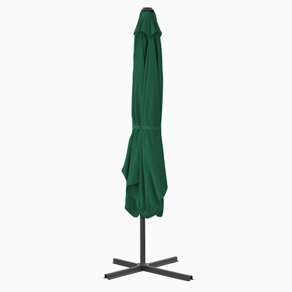 vidaXL Trädgårdsparasoll med stålstång 250x250 cm grön Grön