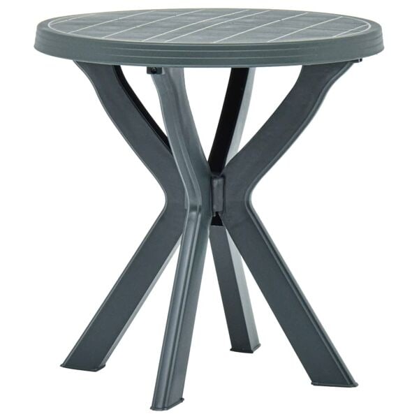 vidaXL Cafébord grön Ø70 cm plast Grön
