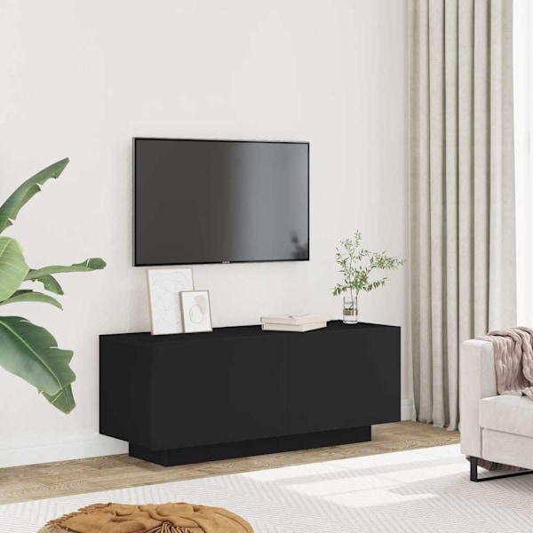 vidaXL TV-skåp svart 100x35x40 cm konstruerat trä Svart