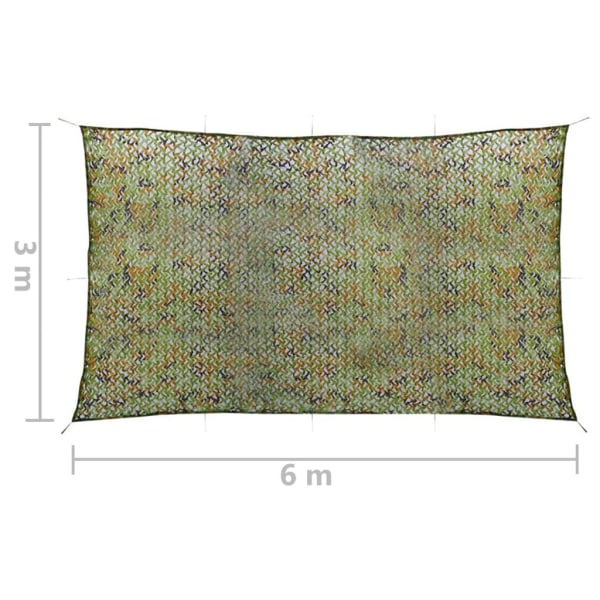 vidaXL Kamouflagenät med förvaringsväska 3x6 m grön Grön