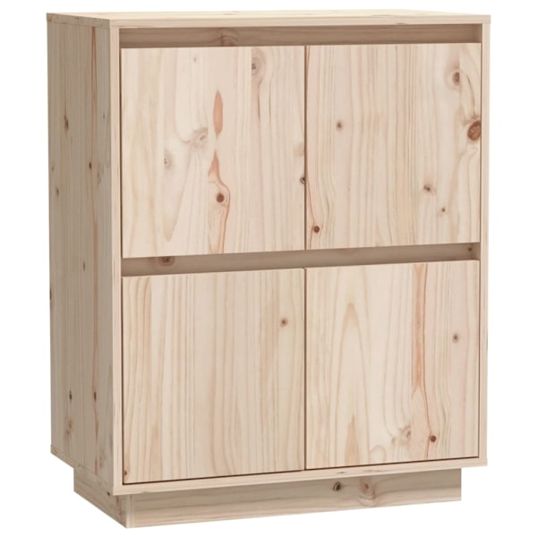 vidaXL Skänk 60x34x75 cm massiv furu Brun