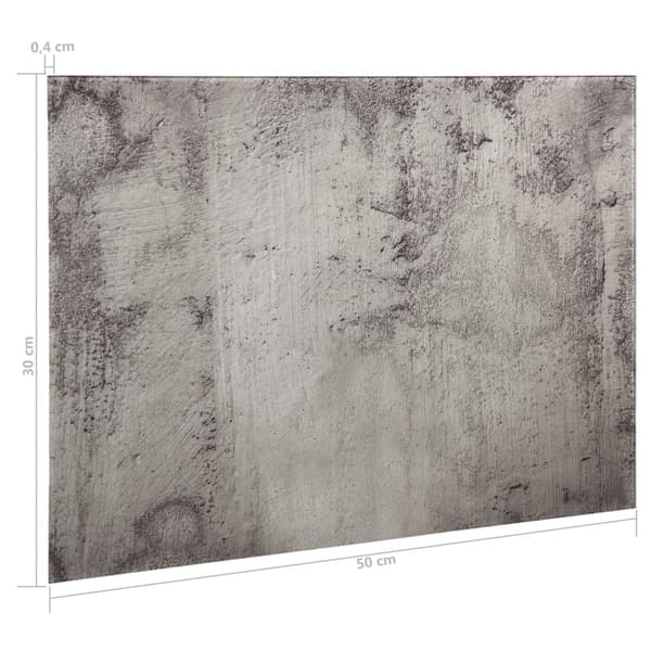 vidaXL Magnetisk glastavla väggmonterad 50x30 cm grå