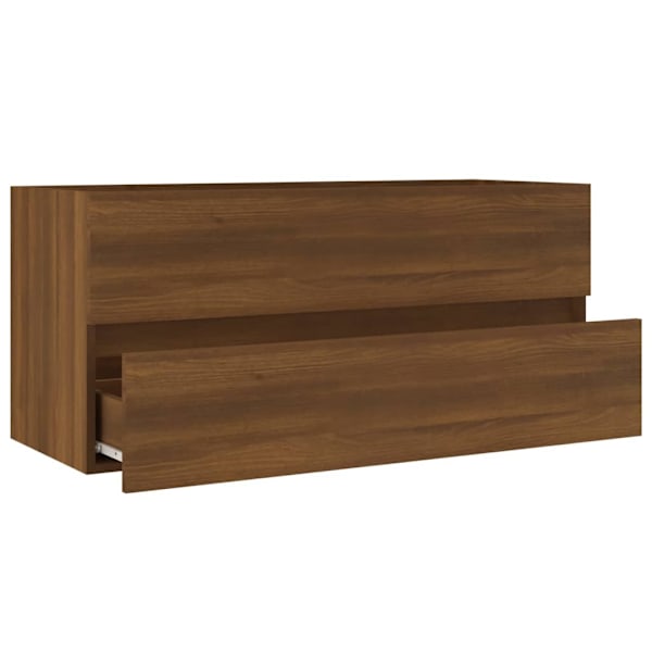 vidaXL Handfatsskåp brun ek 100x38,5x45 cm konstruerat trä Brun