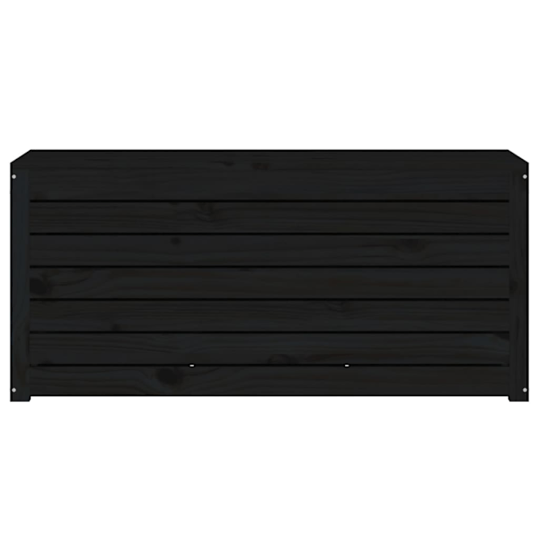 vidaXL Dynbox svart 101x50,5x46,5 cm massiv furu Svart