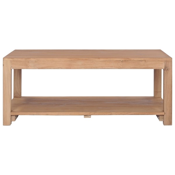 vidaXL Soffbord 100x50x40 cm massiv teak Brun