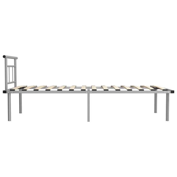 vidaXL Sängram grå metall 100x200 cm grå