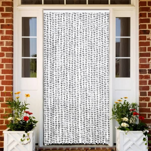 vidaXL Insektsdraperi ljusgrå och mörkgrå 100x220 cm chenille grå
