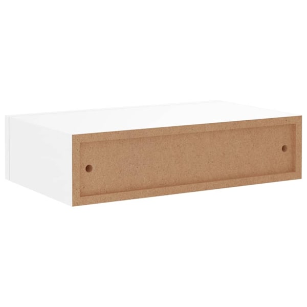 vidaXL Väggmonterad låda vit 40x23,5x10 cm MDF Vit