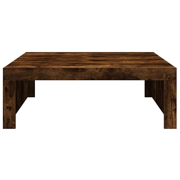 vidaXL Soffbord rökfärgad ek 100x100x35 cm konstruerat trä Brun