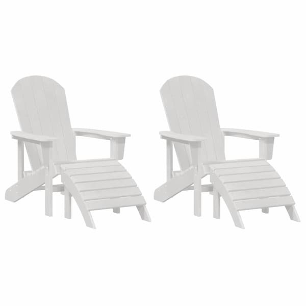 vidaXL Trädgård Stol 2 pcs Vit 83 x 74 x 92 cm polyeten Vit