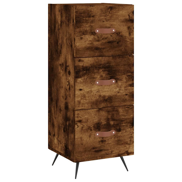 vidaXL Högskåp rökfärgad ek 34,5x34x180 cm konstruerat trä Brun