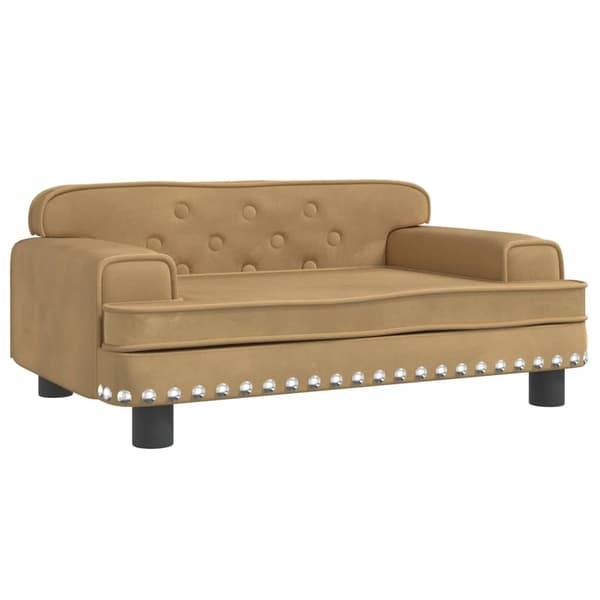 vidaXL Barnsoffa brun 70x45x30 cm sammet Brun