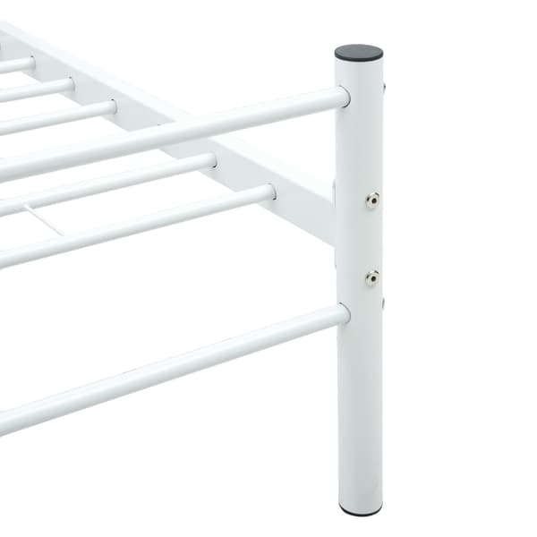 vidaXL Sängram vit metall 140x200 cm Vit