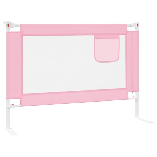 vidaXL Sängskena för barn rosa 90x25 cm tyg Rosa