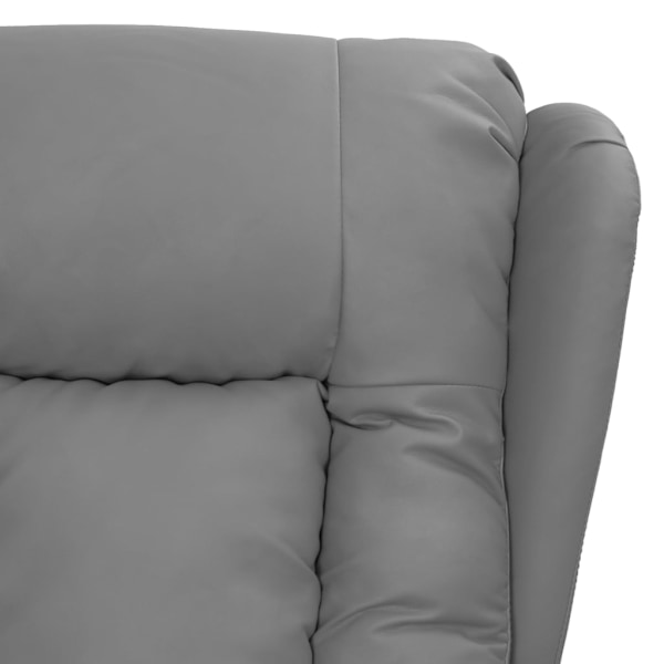 vidaXL Reclinerfåtölj grå konstläder grå