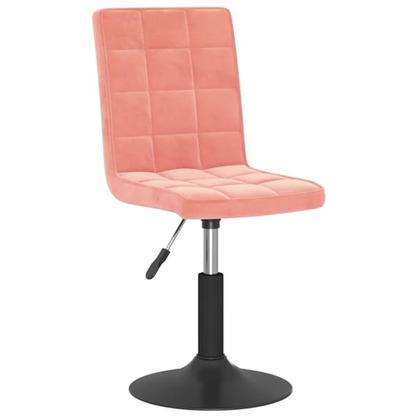 vidaXL Snurrbara matstolar 2 st rosa sammet Rosa