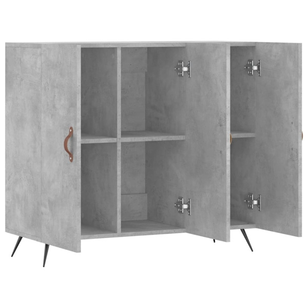 vidaXL Byrå betonggrå 90x34x80 cm konstruerat trä Grå