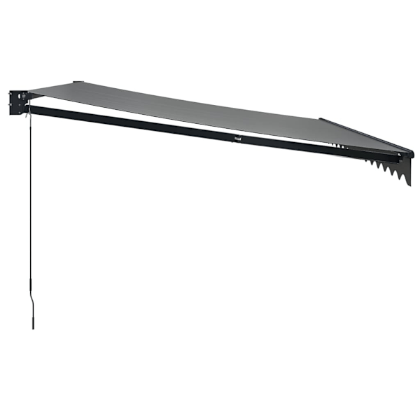 vidaXL Markis infällbar antracit 4,5x3 m tyg&aluminium Antracit
