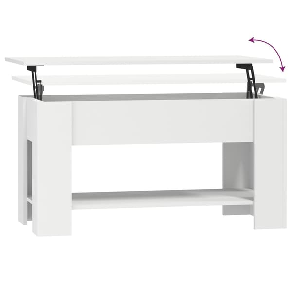 vidaXL Soffbord vit 101x49x52 cm konstruerat trä Vit