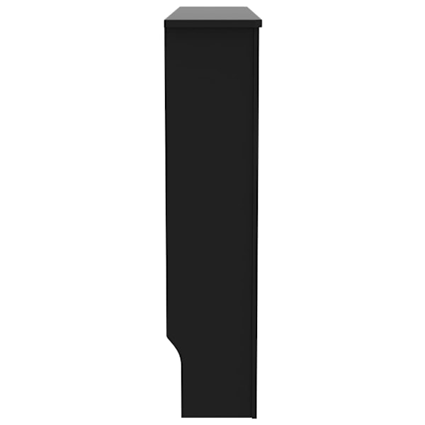 vidaXL Elementskydd svart 112x19x81,5 cm MDF Svart