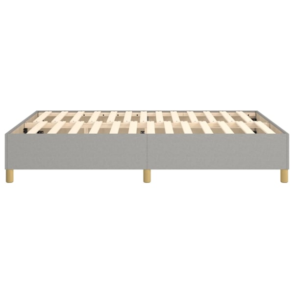 vidaXL Sängram utan madrass ljusgrå 140x200 cm tyg Grå