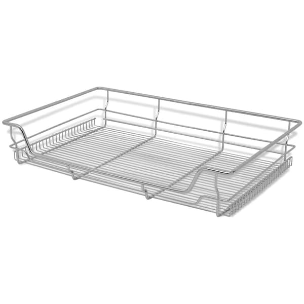 vidaXL Utdragbara trådkorgar 2 st silver 800 mm Silver