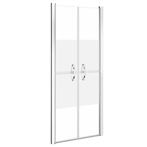 vidaXL Duschdörr halvfrostad ESG 101x190 cm Silver