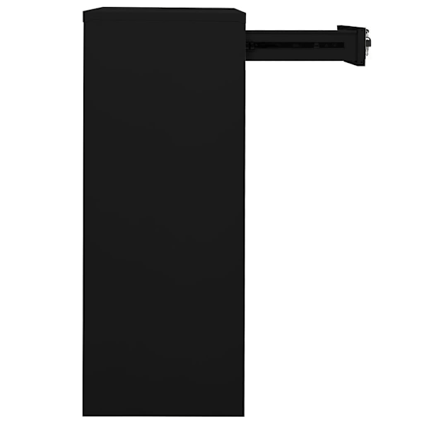 vidaXL Dokumentskåp svart 90x40x102 cm stål Svart