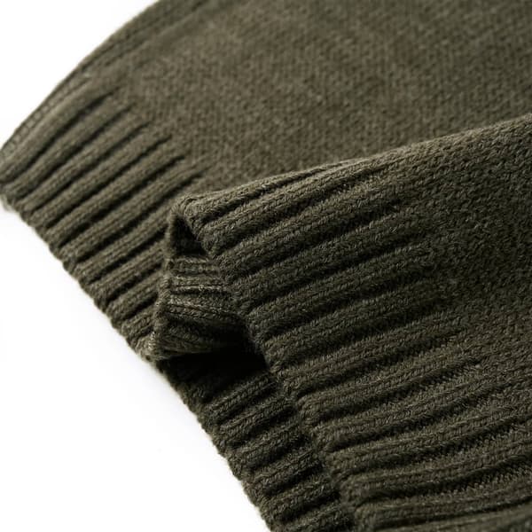 vidaXL Stickad tröja för barn khaki 92 Grön