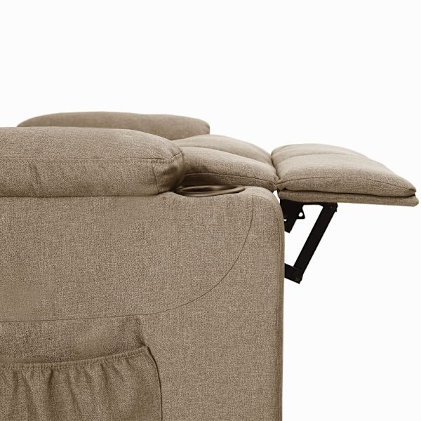 vidaXL Reclinerfåtölj taupe tyg Taupe