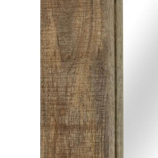 vidaXL Spegel i massivt mangoträ 50x110 cm Brun