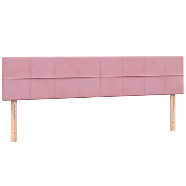 vidaXL Ramsäng med madrass rosa 180x210 cm sammet Rosa