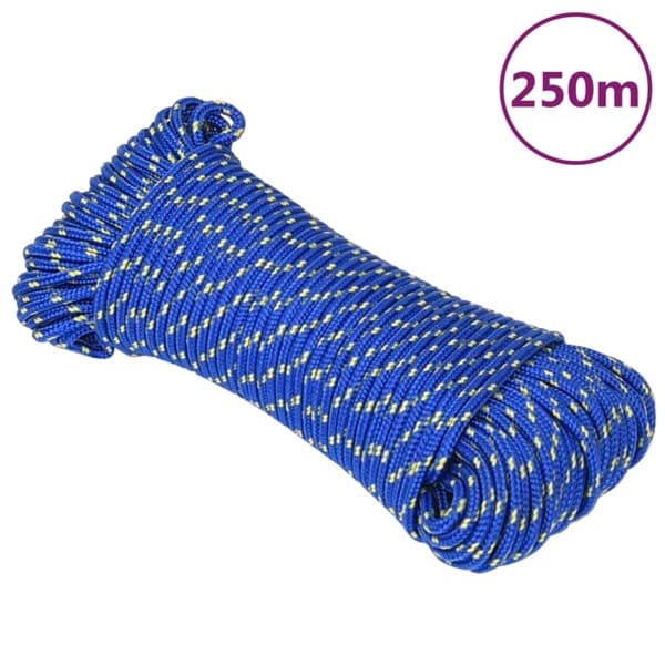 vidaXL Båtlina blå 3 mm 250 m polypropen
