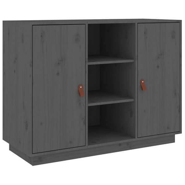 vidaXL Byrå grå 100x40x75 cm massiv furu Grå
