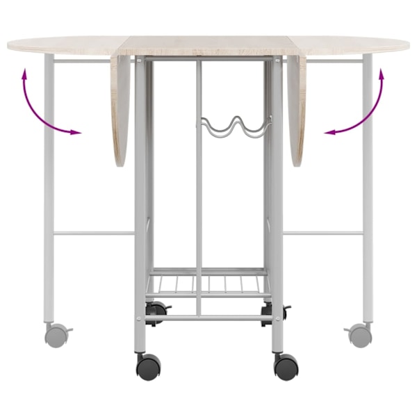 vidaXL Vikbar matgrupp 5 delar MDF Brun
