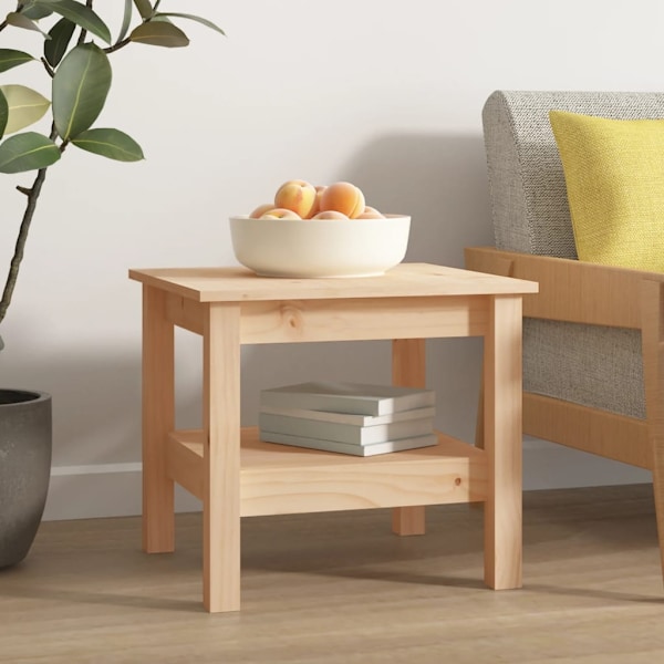 vidaXL Soffbord 45x45x40 cm massivt furu Brun