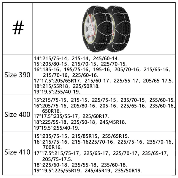 vidaXL Snökedjor till bil 2-pack 16 mm SUV 4x4 storlek 400 Silver