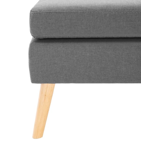 vidaXL Fotpall ljusgrå tyg grå
