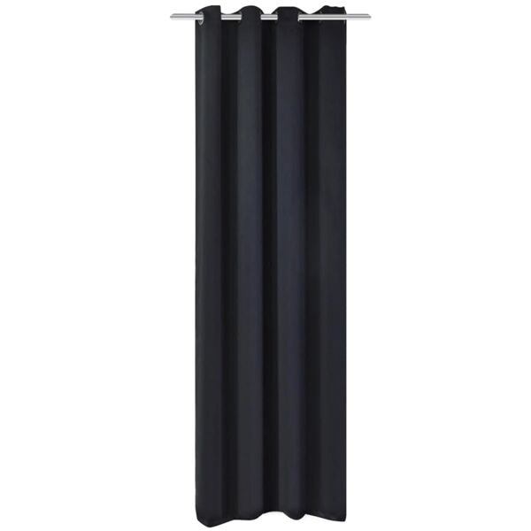 vidaXL Mörkläggningsgardin med öljetter 270x245 cm svart Svart