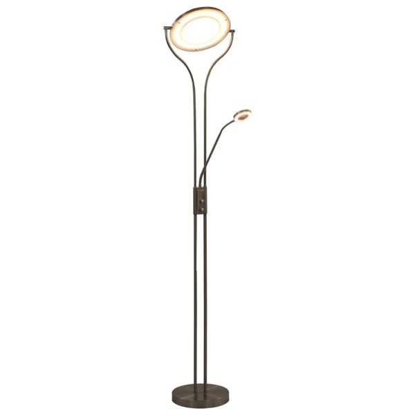 vidaXL Golvlampa 18 W silver 180 cm dimbar Silver