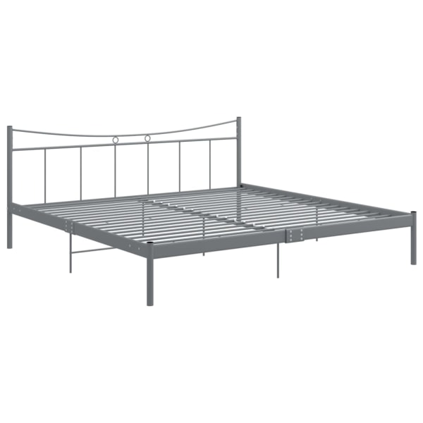 vidaXL Sängram grå metall 200x200 cm grå