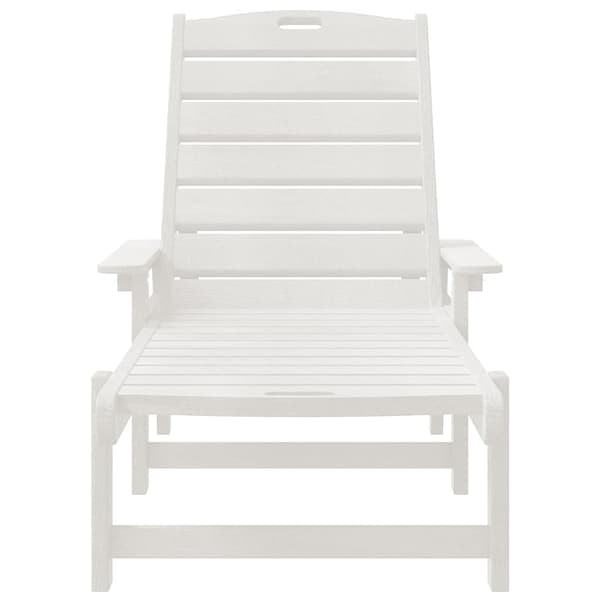 vidaXL Solstol Reclining 2 pcs Vit 195,5 x 53 x 98,5 cm polyeten Vit