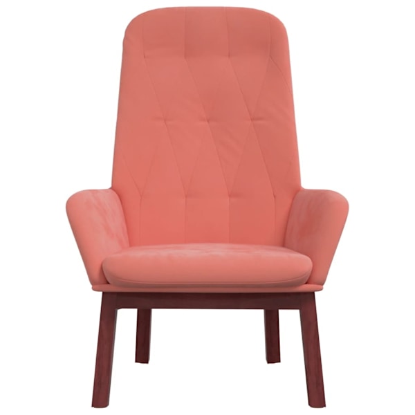 vidaXL Vilstol rosa sammet Rosa