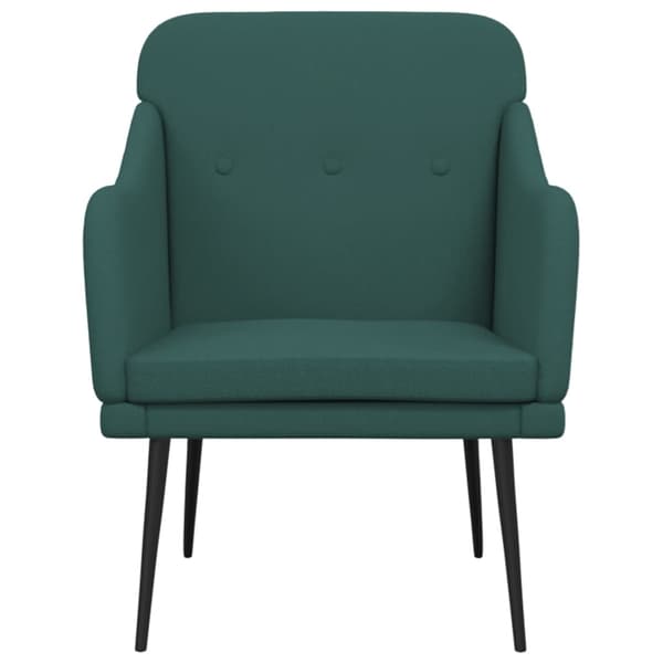 vidaXL Fåtölj mörkgrön 63x76x80 cm tyg Grön