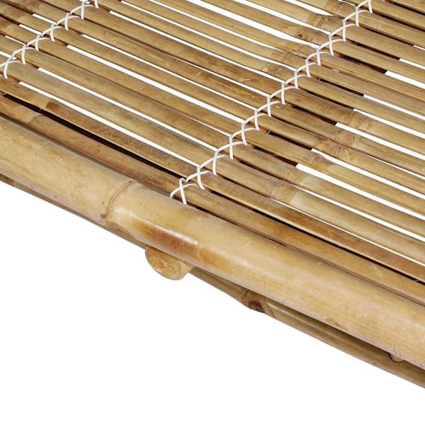 vidaXL Solsäng med dynor 2 personer bambu Beige
