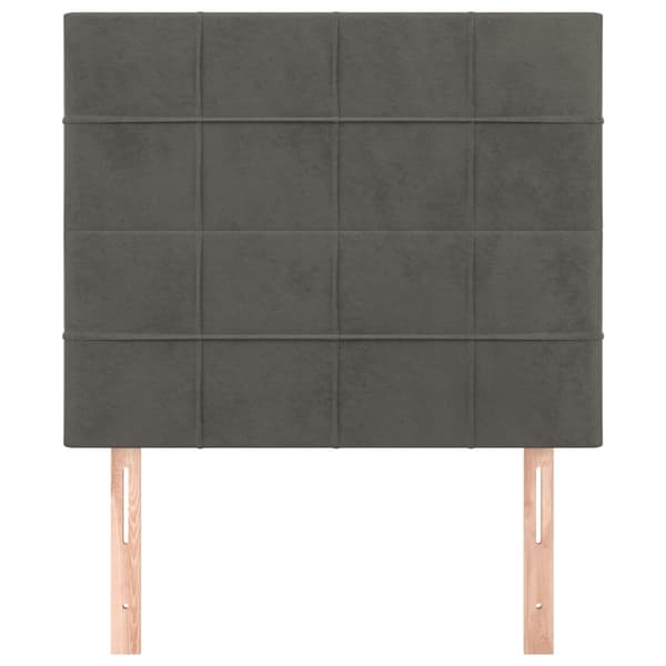 vidaXL Huvudgavlar 2 st mörkgrå 90x5x78/88 cm sammet Grå